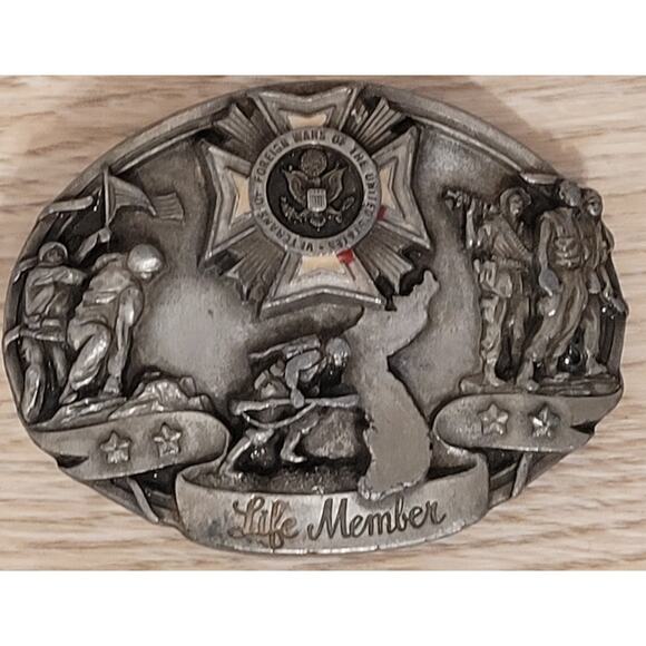 1987 SISKIYOU Veterans of Foreign Wars of the US VFW Life Member Belt Buckle - Picture 1 of 8